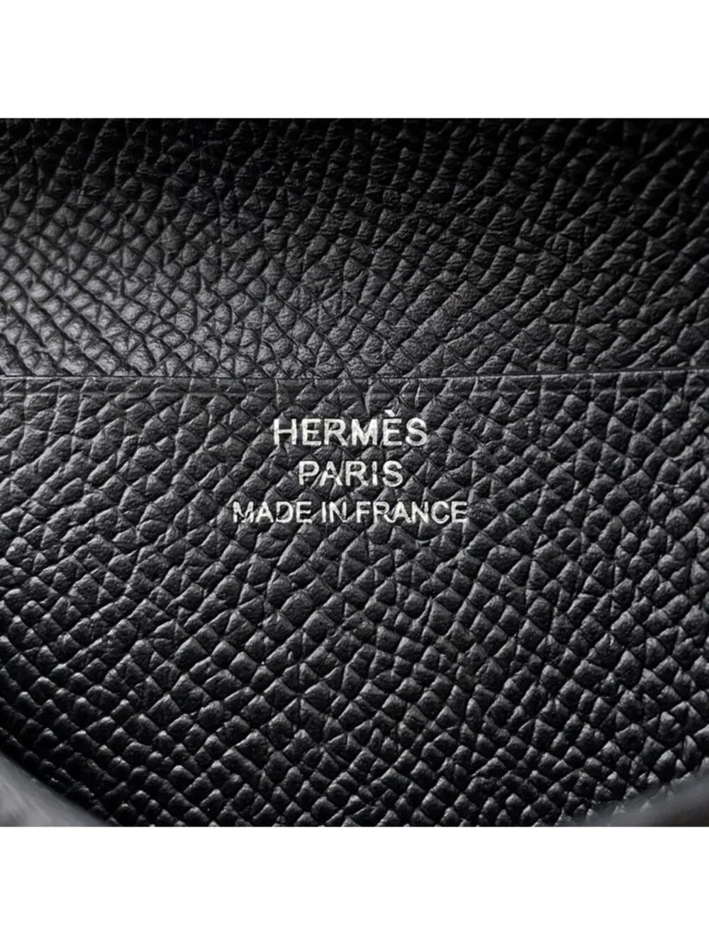 Hermes Bifold Wallet Bearn Compact Black Silver Epsom